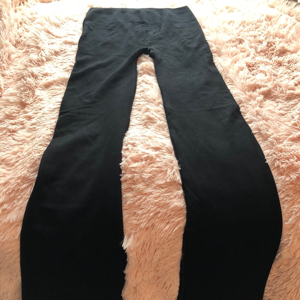 High waisted ribbed seamless leggings
